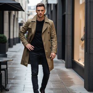 Retro cool military trenchcoat